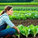 Home 22 유기농업관리사와 농업협동조합 지원 혜택 - **Prompt:** A serene and vibrant scene of an organic farmer (male or female, in their 40s) tending t...