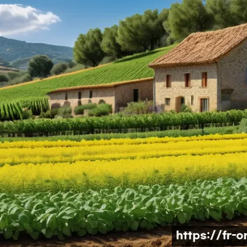 Home 32 유기농업관리사 업무 중 발생한 문제 해결 - A vibrant organic farm scene during daylight, showcasing diverse crop rotation fields with legumes, ...